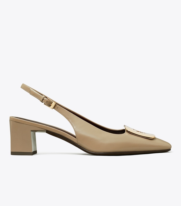 Tory Burch designer ヒール ジョージア スリングバックヒール in DARK ELK side