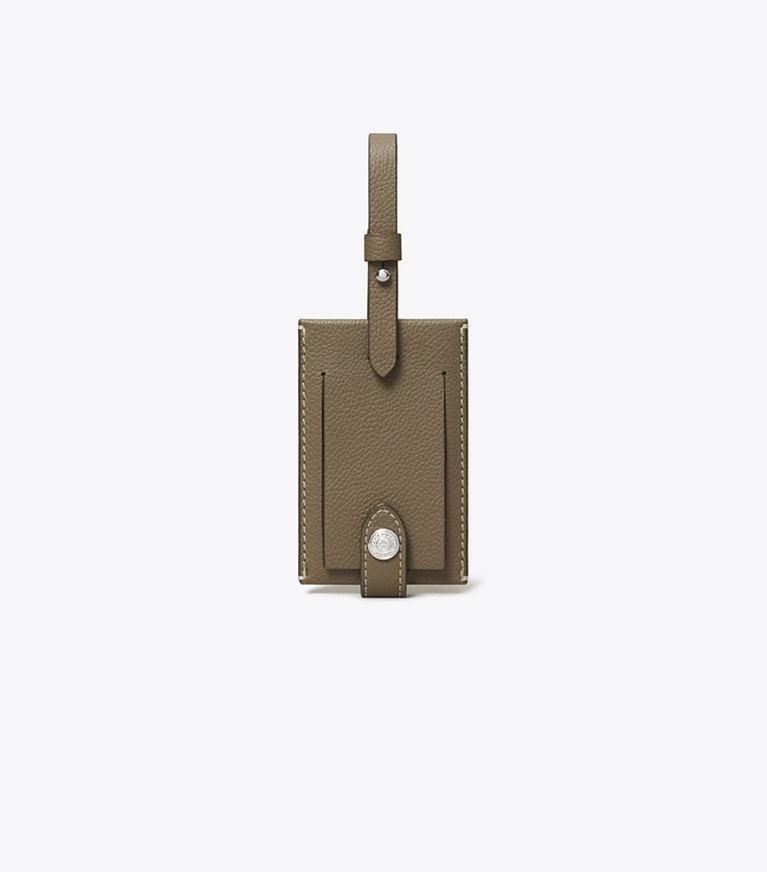 Tory Burch designer reise accessoires Gepäckanhänger in Wild Mushroom angle