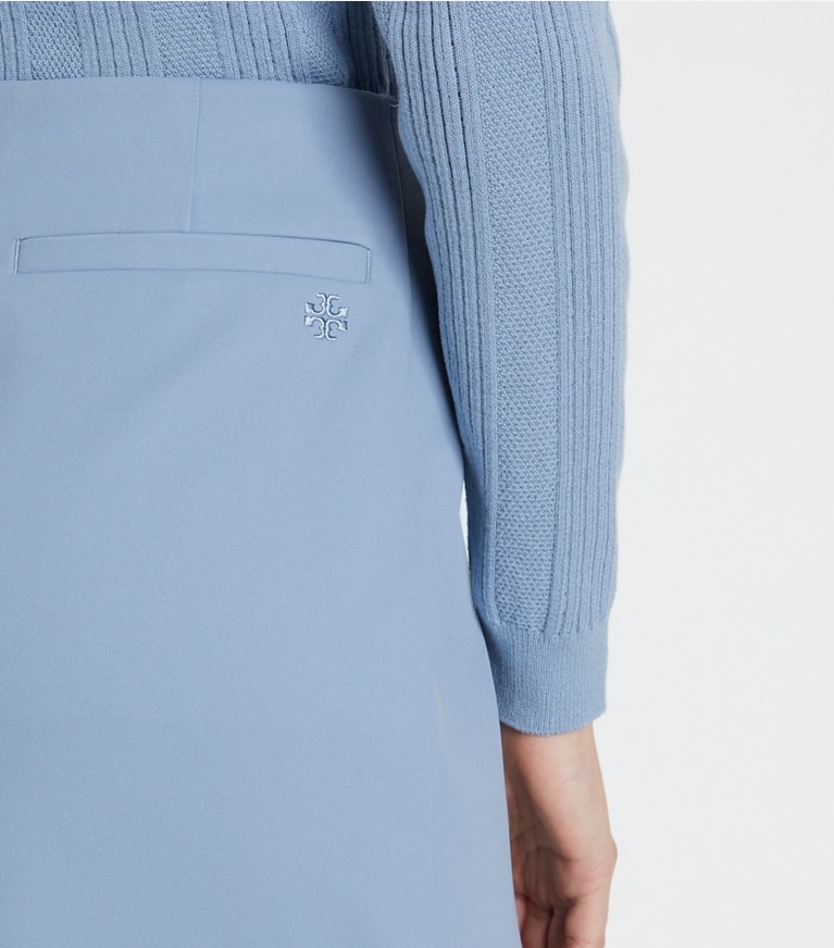 Tory Sport designer unterteile Gerüschter Golfrock aus Funktionstwill in Seafaring front