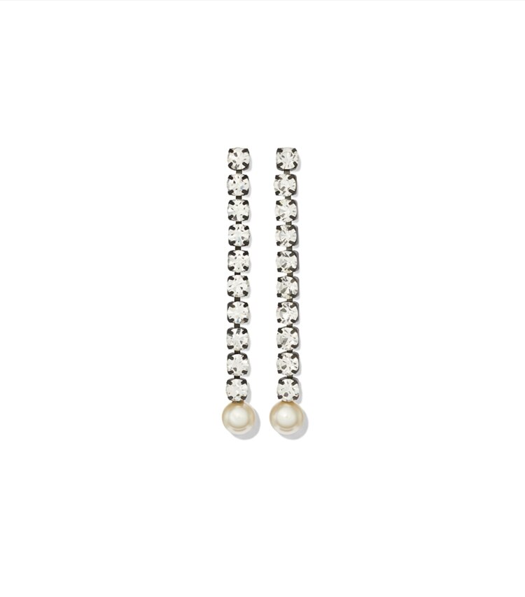 Tory Burch designer ohrringe Gerade Moondance Ohrringe in Hematite / Crystal / Cream additional
