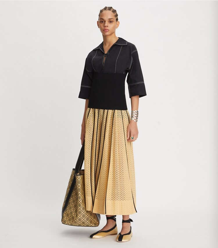 Tory Burch designer strickware Geripptes Bandeau in Black modell von vorn