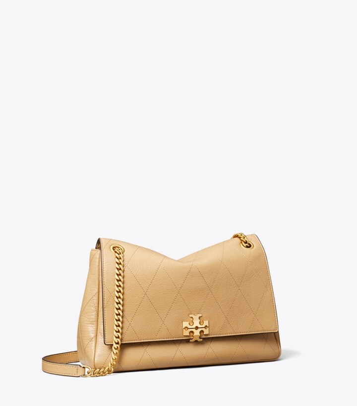 Tory Burch designer schultertaschen Gesteppte Charlie Schultertasche in Pecan angle