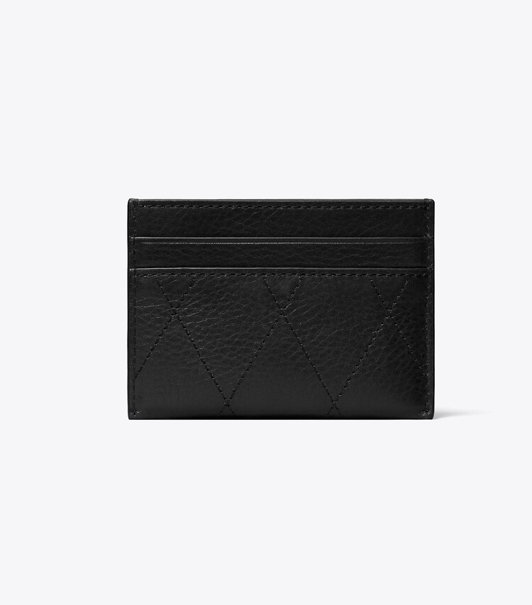Tory Burch designer kartenetuis Gestepptes Charlie Kartenetui in Black zurück