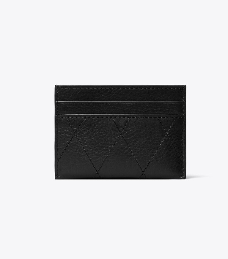 Tory Burch designer kartenetuis Gestepptes Charlie Kartenetui in Black zurück