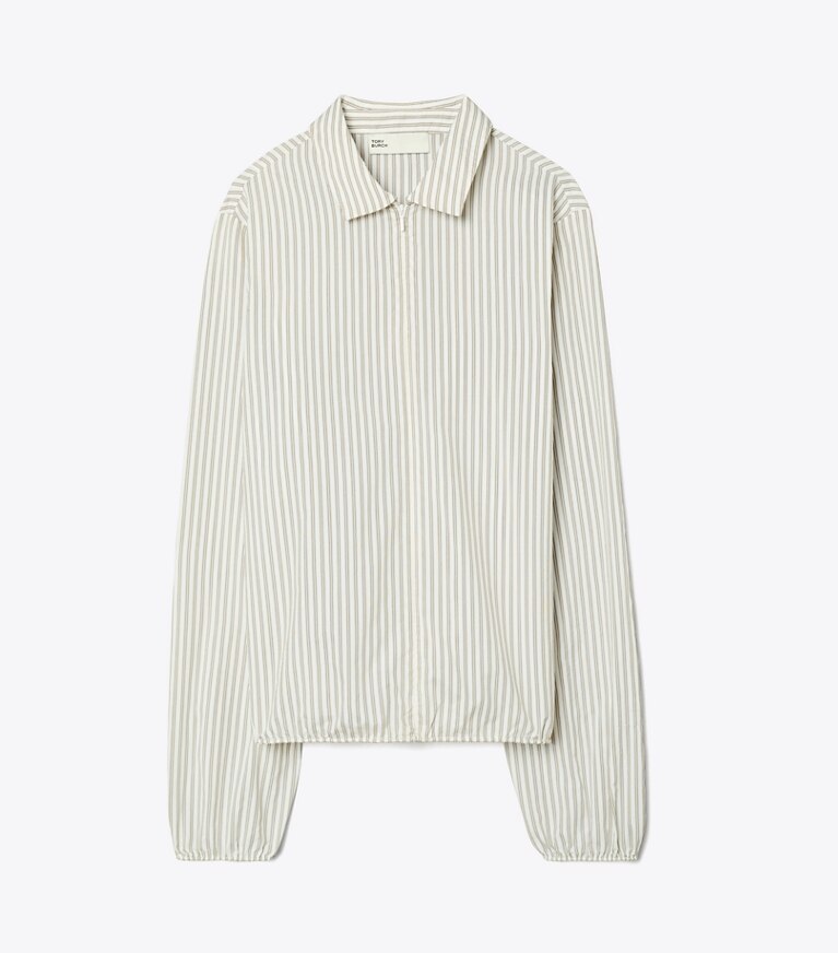 Tory Burch designer oberteile Gestreiftes Top in White Stripe front