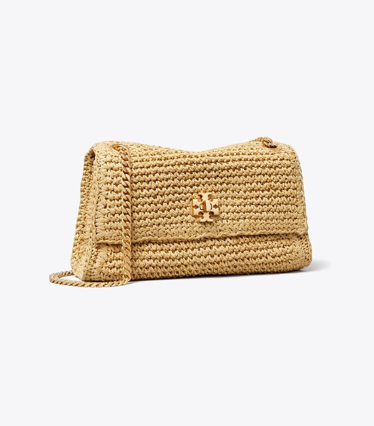 Tory Burch designer schultertaschen Gewebte Mini Kira Schultertasche mit Drehverschluss in Natural angle