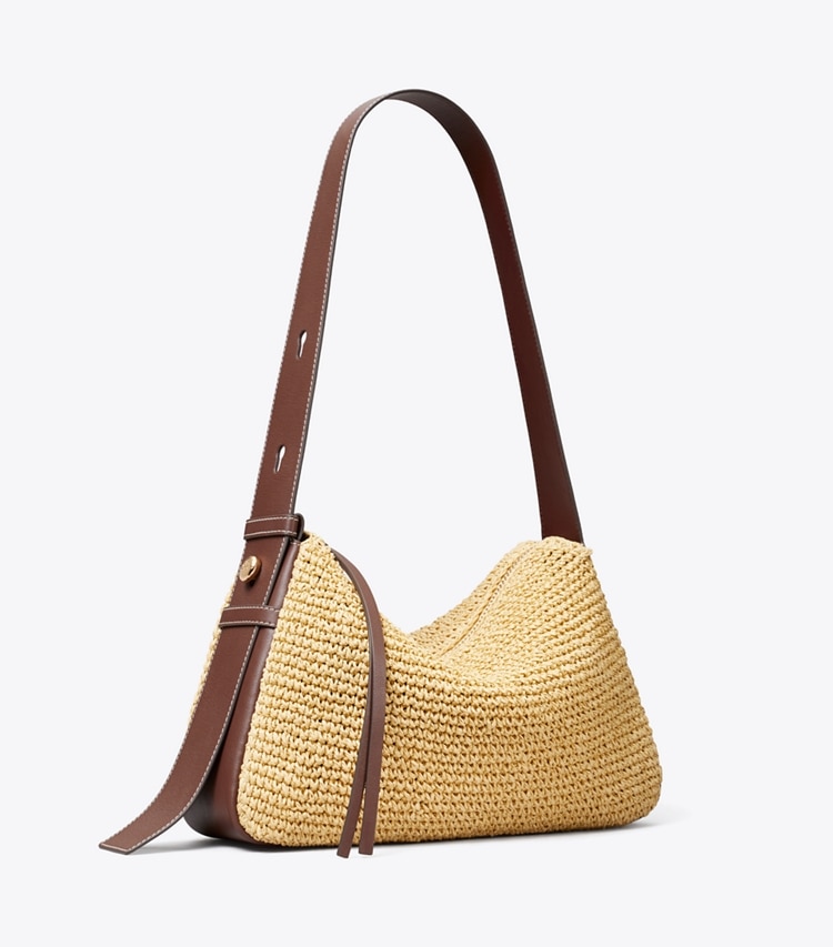 Tory Burch designer schultertaschen Gewebte Romy Schultertasche in Natural angle