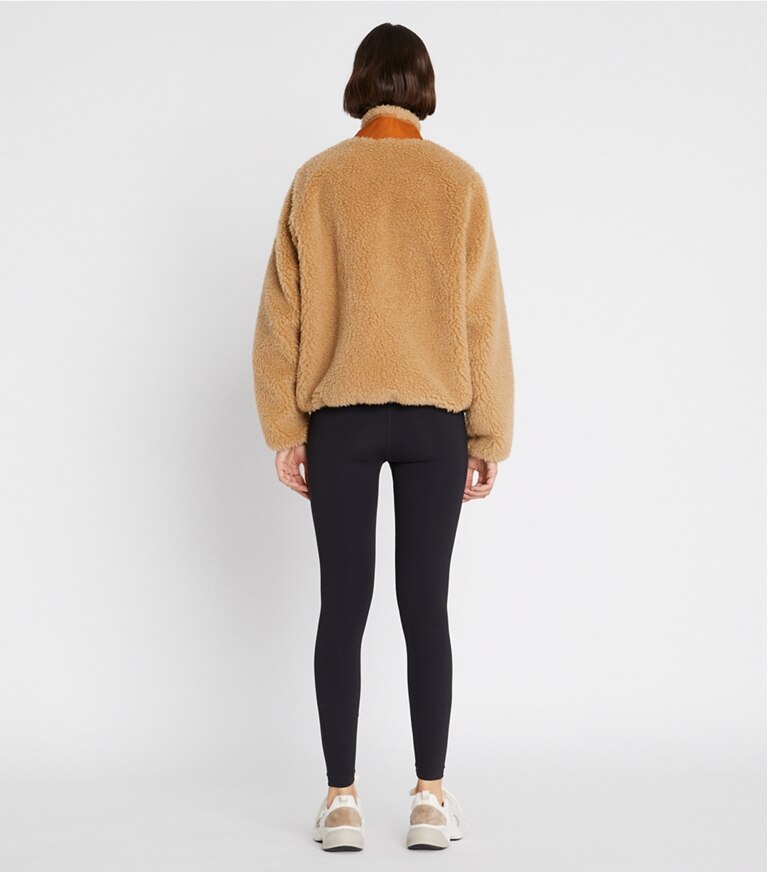 Tory Burch designer cappotti Giacca in felpa in CAMEL front