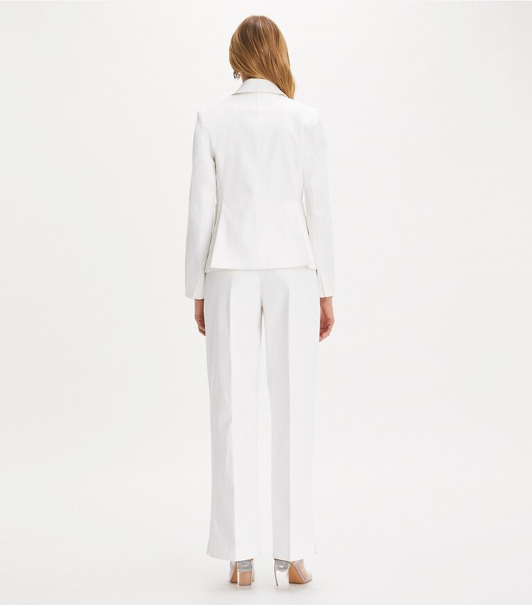 Tory Burch designer giacche Giacca in twill di cotone in White front