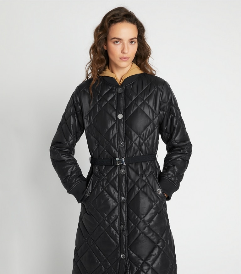 Tory Burch designer cappotti Giacca Loriner matelassé in Black front