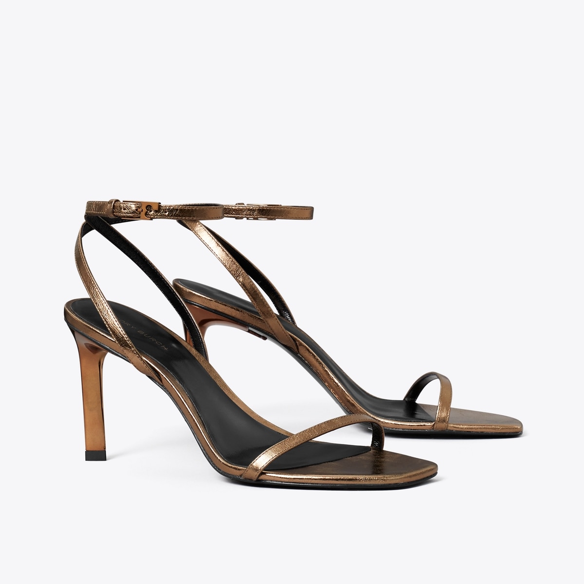 Gigi Heeled Sandal in light brown | Tory Burch
