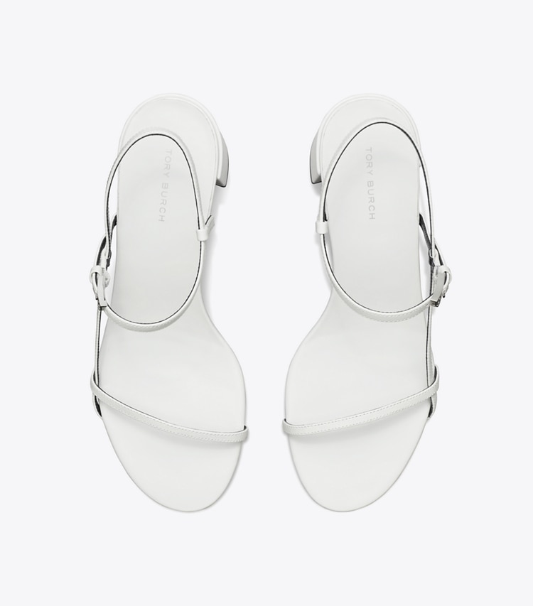 Tory Burch designer sandals Gigi Heeled Sandal in BIANCO overhead
