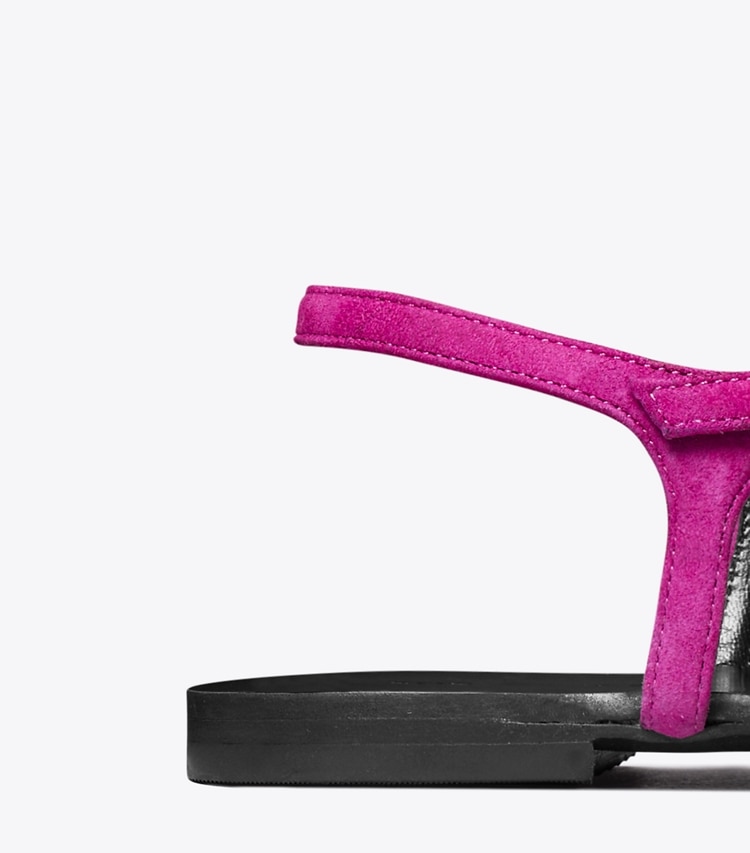 Tory Burch designer sandals Gigi Sandal in FUSCHIA PINK detail