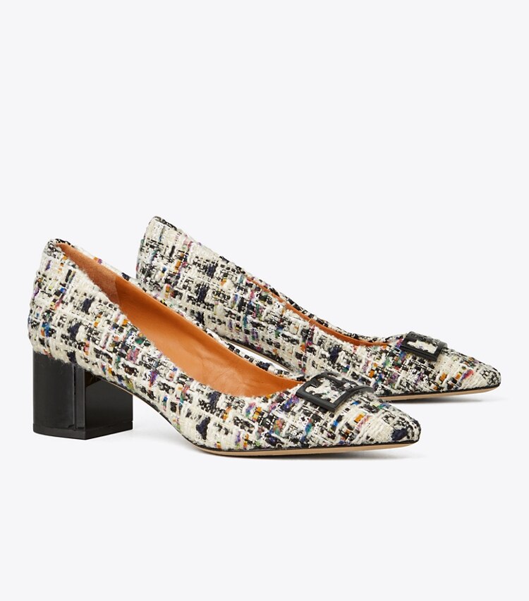 Tory Burch designer heels Gigi Tweed Pointed-Toe Pump in TWEED angle