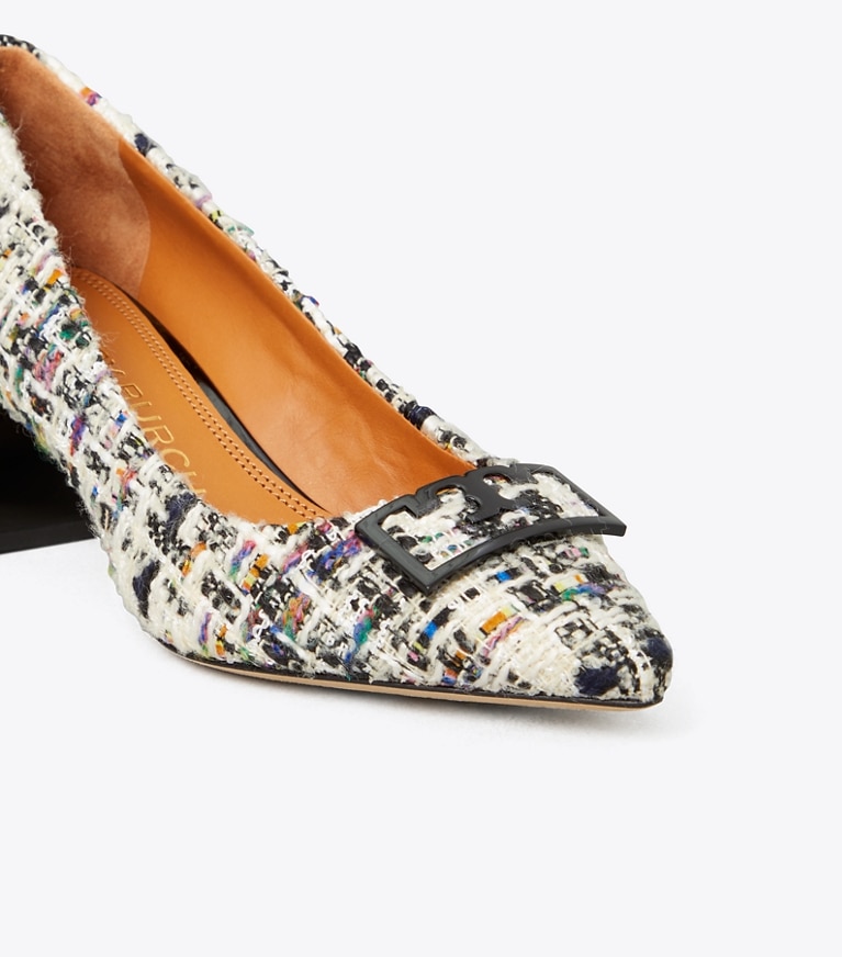 Tory Burch designer heels Gigi Tweed Pointed-Toe Pump in TWEED angle