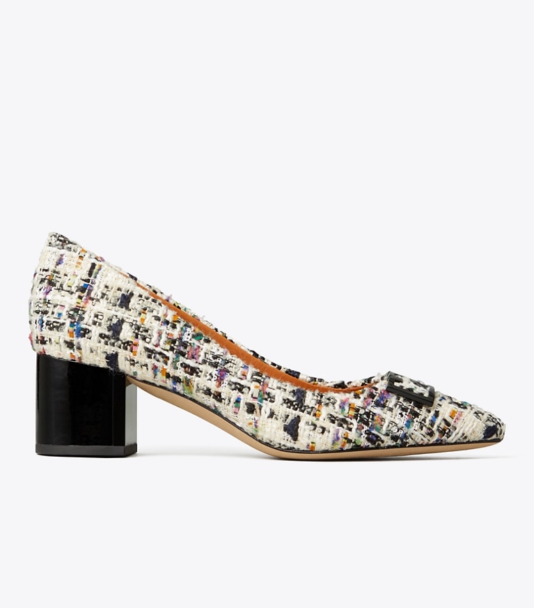 Tory Burch designer heels Gigi Tweed Pointed-Toe Pump in TWEED angle