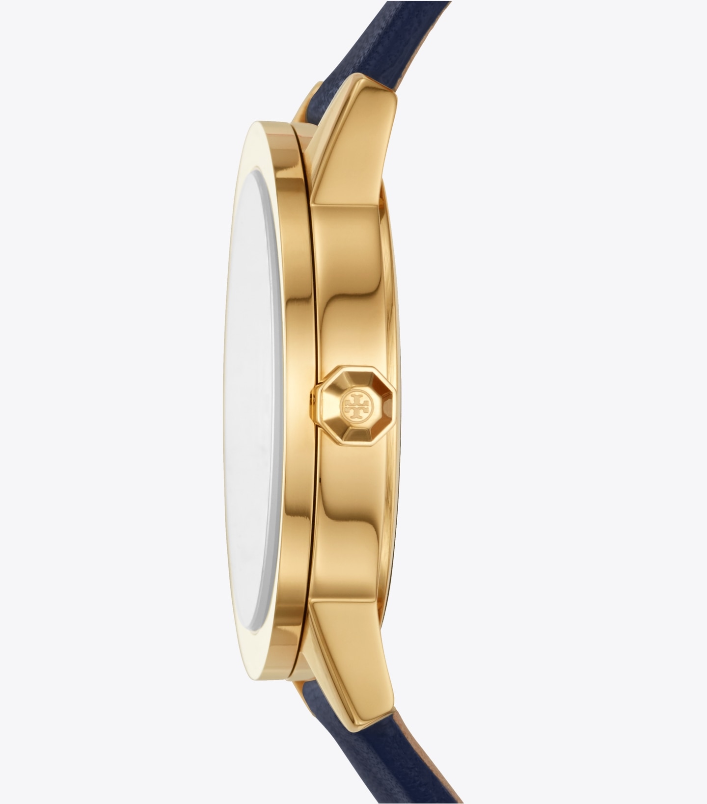 Gigi Watch, Blue Leather/Gold Tone, 36 X 42 MM