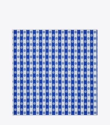 Tory Burch designer linens Gingham Dinner Napkin, Set of 4 in Blue front