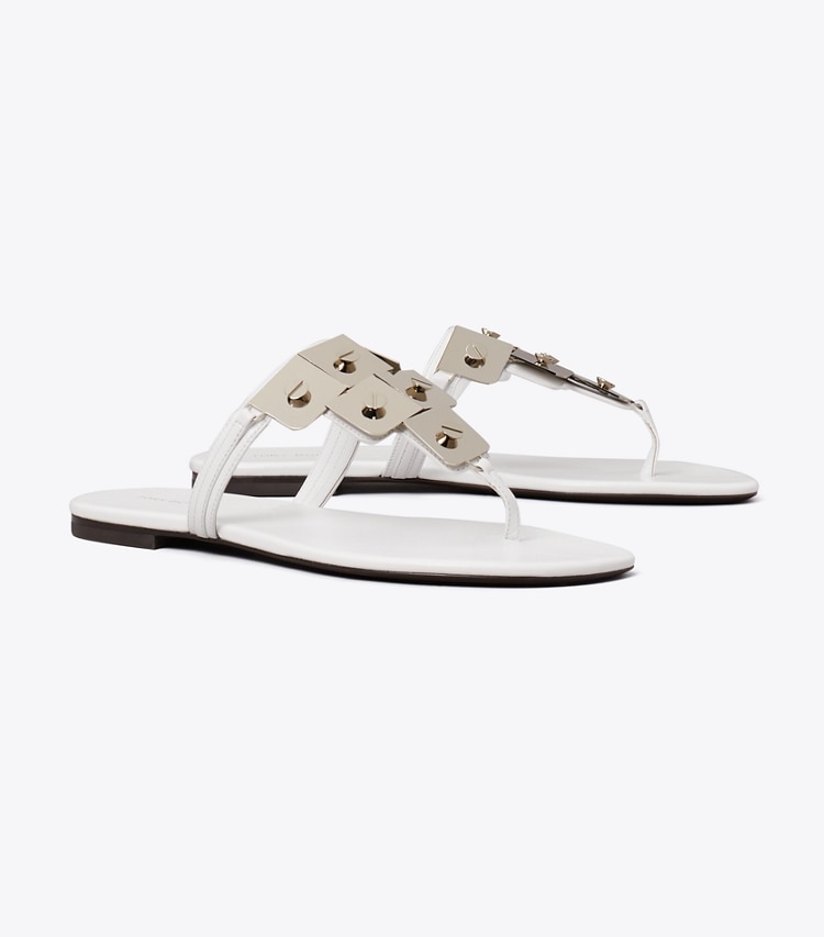 Tory Burch designer sandals Gladiator Capri Sandal in CIRRUS CLOUD angle