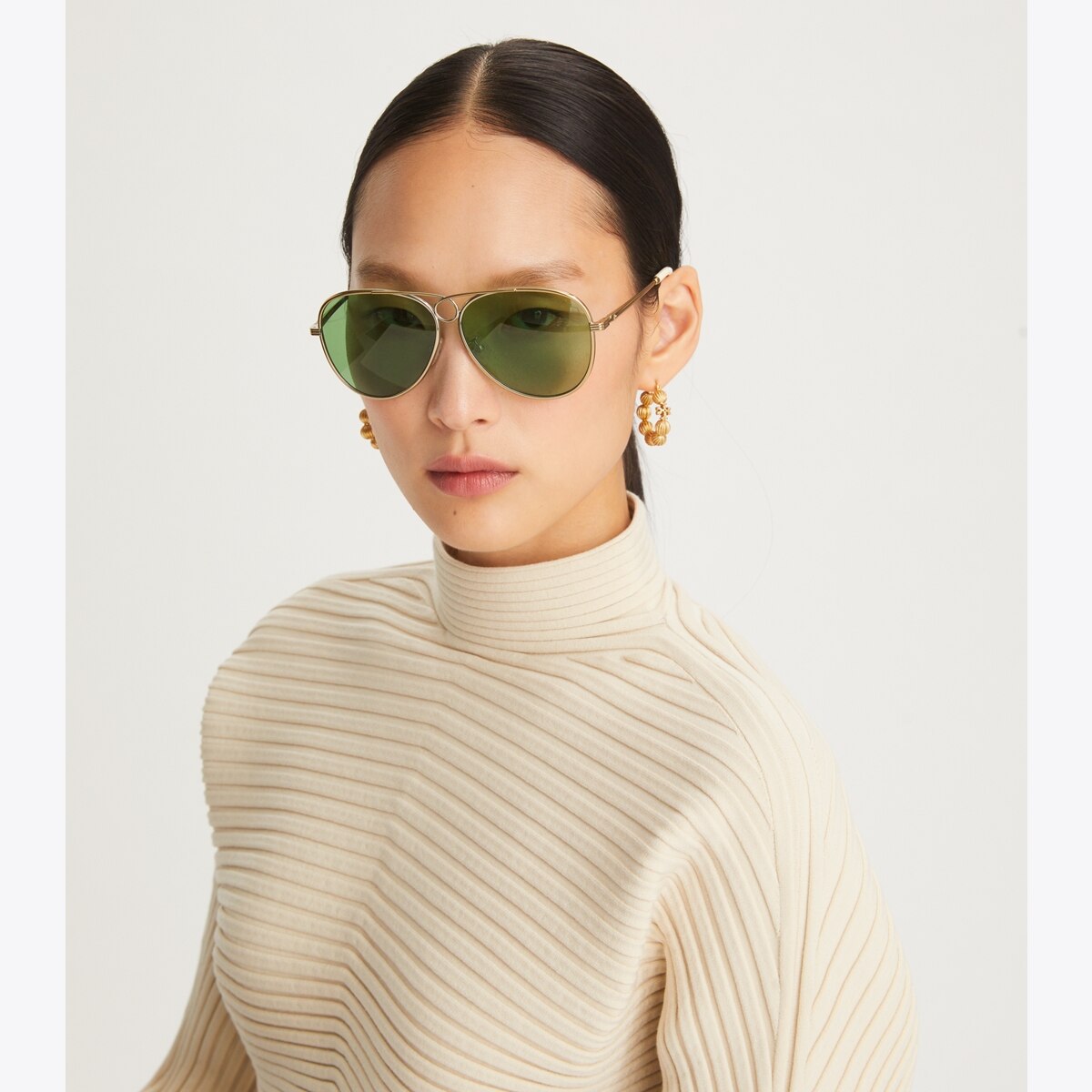 Gold tory burch sunglasses online