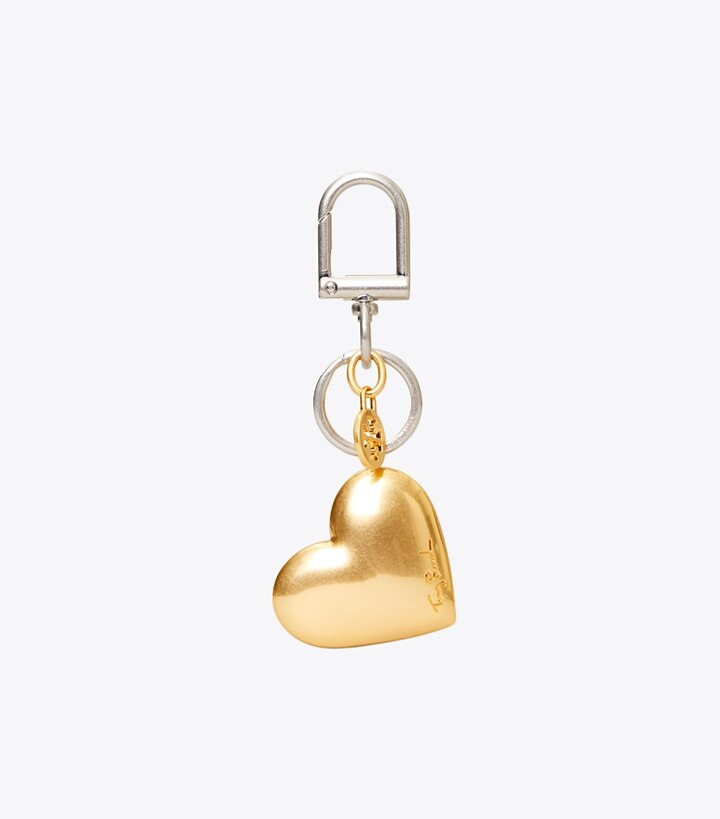Gold Heart Key Ring: Women's Designer Bag Charms & Key Rings | Tory Burch