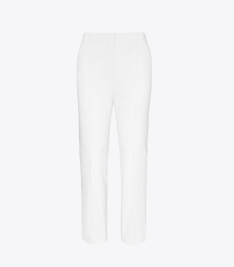 Tory Burch designer unterteile Golfhose aus Funktionstwill in Snow White front