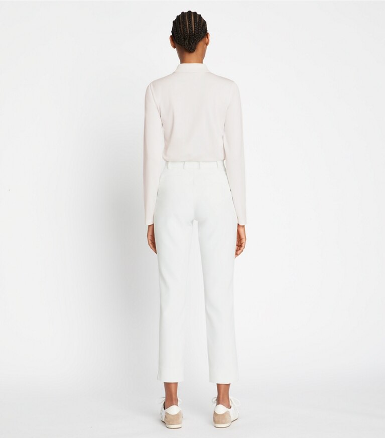 Tory Burch designer unterteile Golfhose aus Funktionstwill in Snow White front