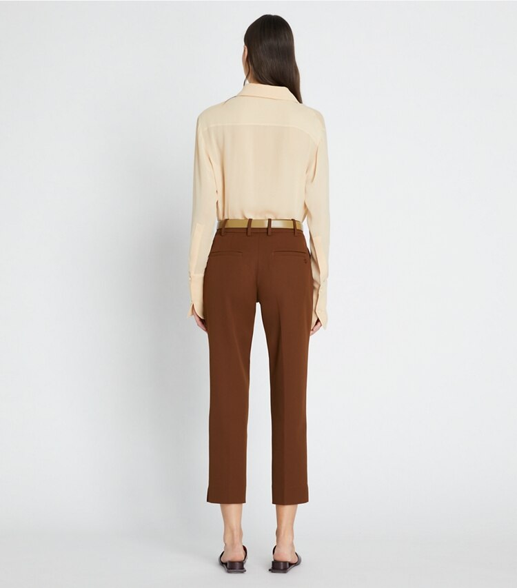 Tory Sport designer unterteile Golfhose aus Funktionstwill in Mocha Chip on model back