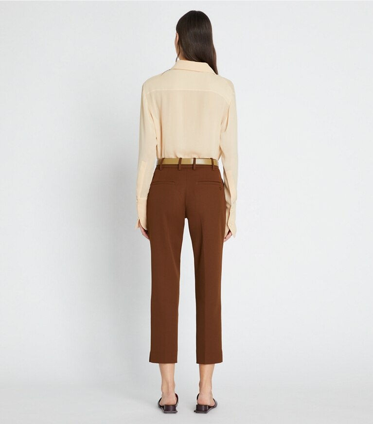 Tory Sport designer unterteile Golfhose aus Funktionstwill in Mocha Chip front