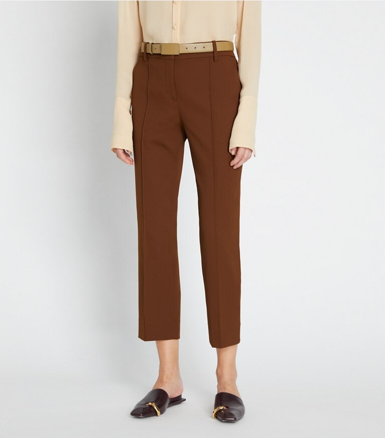 Tory Sport designer unterteile Golfhose aus Funktionstwill in Mocha Chip front