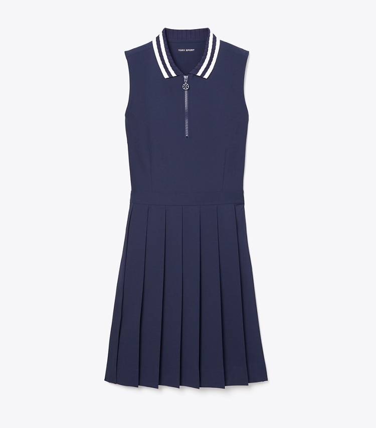 Tory Sport designer kleider Golfkleid mit Falten in Tory Navy front