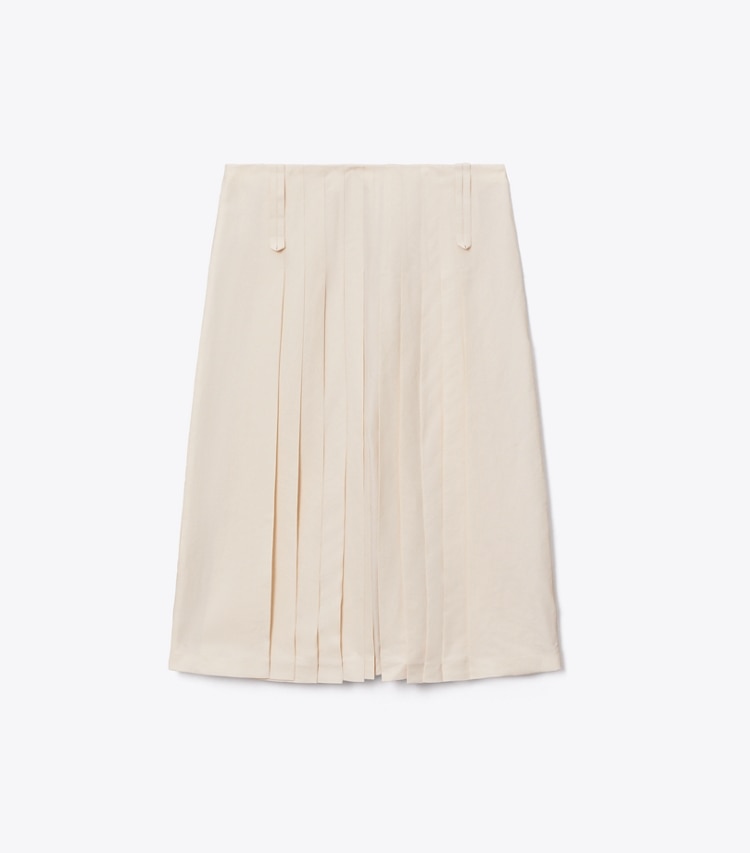 Tory Burch designer pantaloni Gonna a pieghe in Cream front