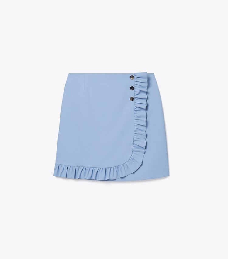 Tory Sport designer pantaloni Gonna da golf in twill tecnico con ruches in Seafaring front