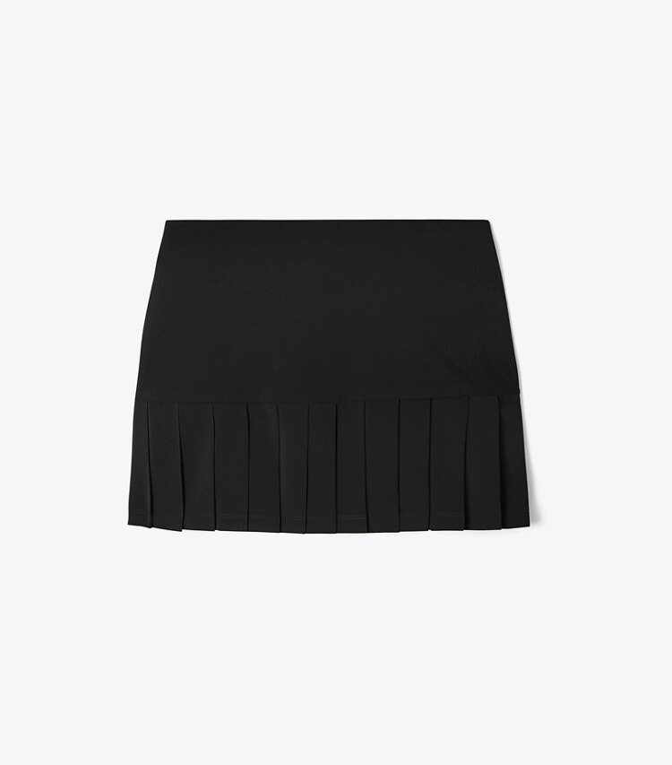 Tory Sport designer pantaloni Gonna da Tennis a pieghe in Black front