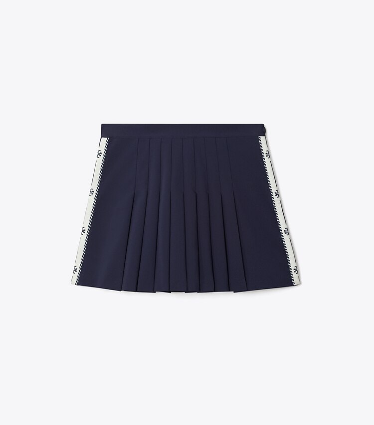 Tory Sport designer pantaloni Gonna da tennis a pieghe in twill in Deep Navy front