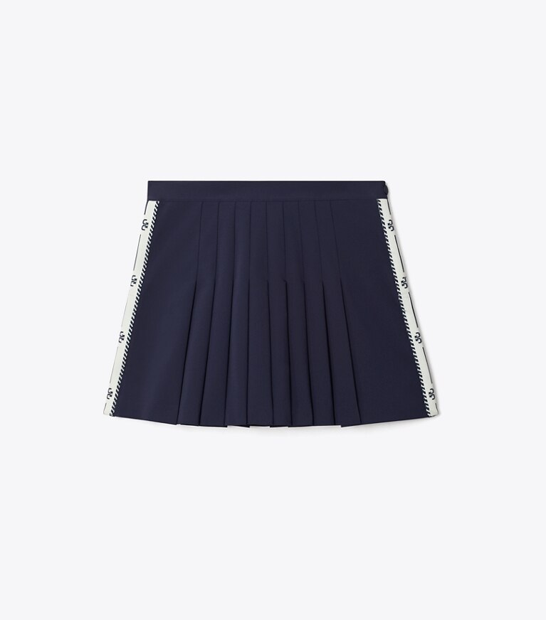 Tory Sport designer pantaloni Gonna da tennis a pieghe in twill in Deep Navy front