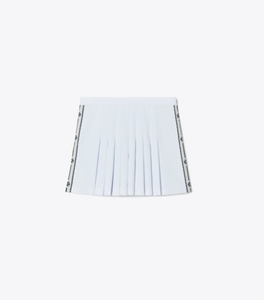 Tory Sport designer pantaloni Gonna da tennis a pieghe in twill in Light Blue front