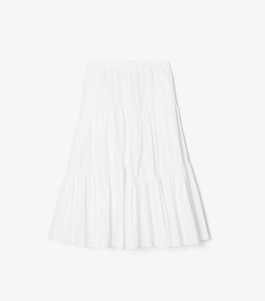 Tory Burch designer copricostume Gonna in cotone in White front