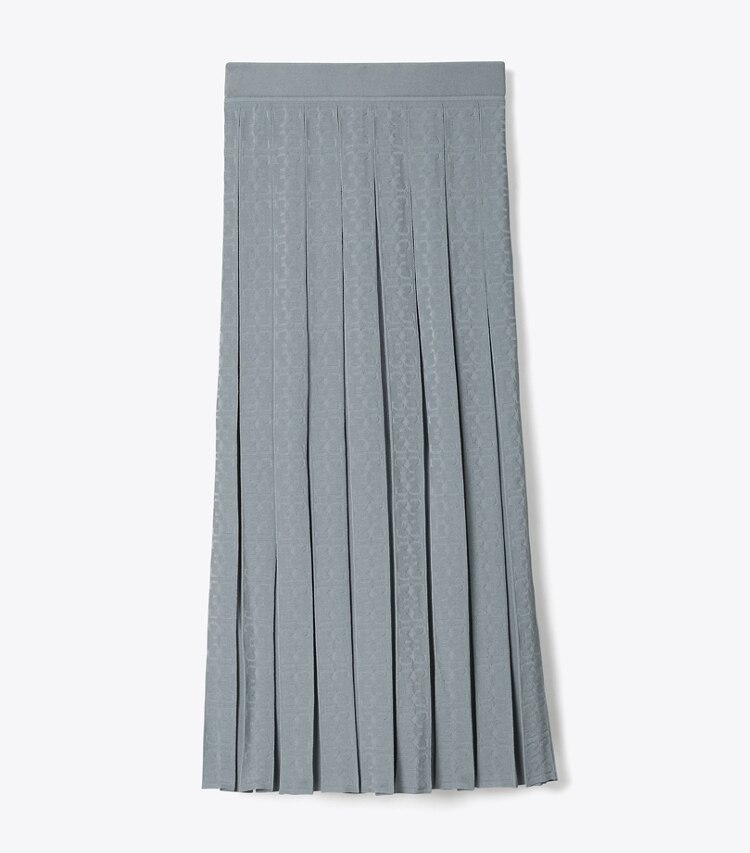 Tory Burch designer pantaloni Gonna in jacquard T Monogram in Icicle Gray front