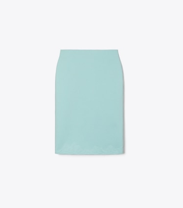 Tory Burch designer pantaloni Gonna in maglia a rilievo in Atoll Blue front