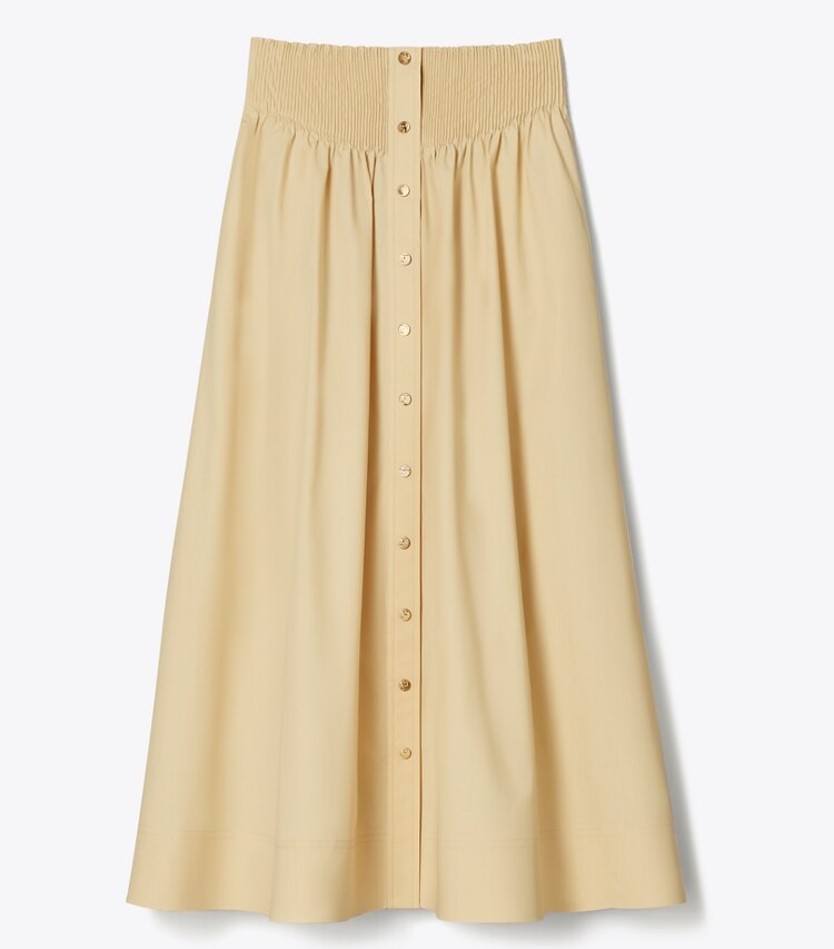 Tory Burch designer pantaloni Gonna in popeline in Soapstone front