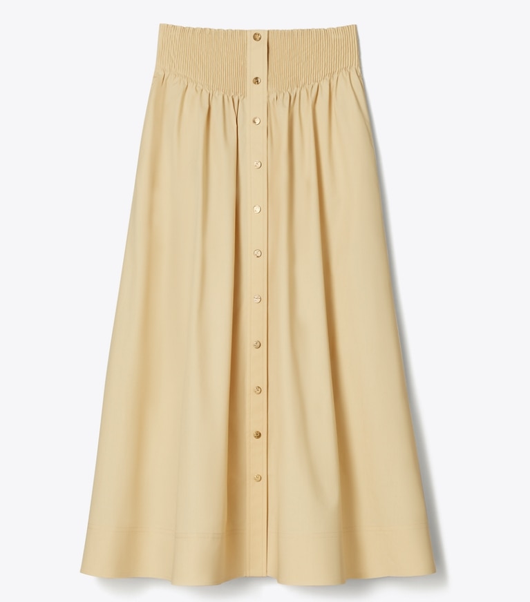 Tory Burch designer pantaloni Gonna in popeline in Soapstone front