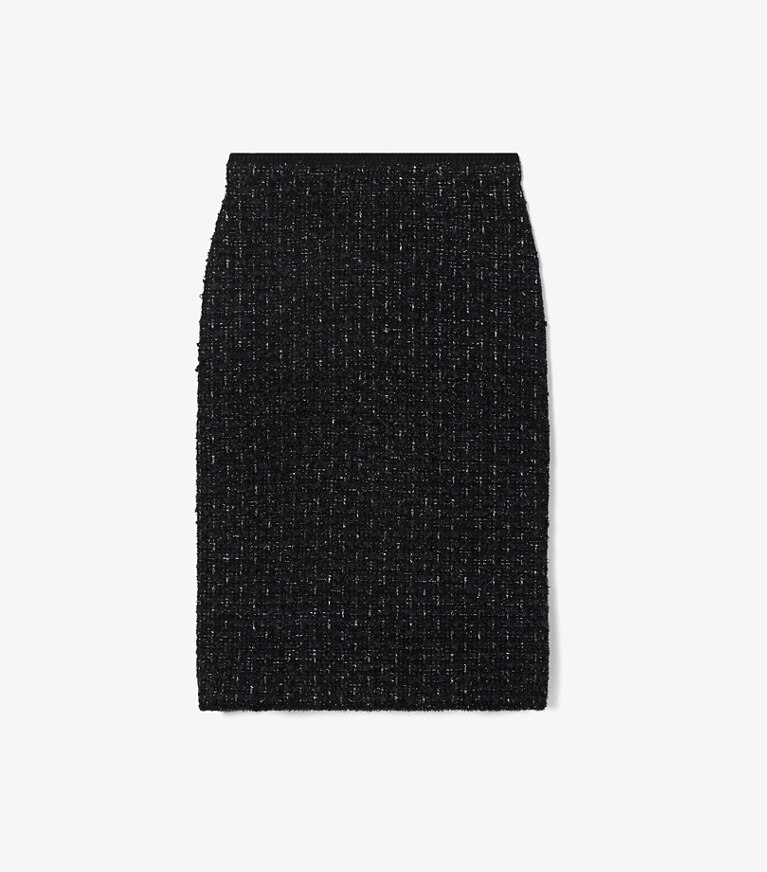 Tory Burch designer pantaloni Gonna in tweed metallizzato in Black Multi front