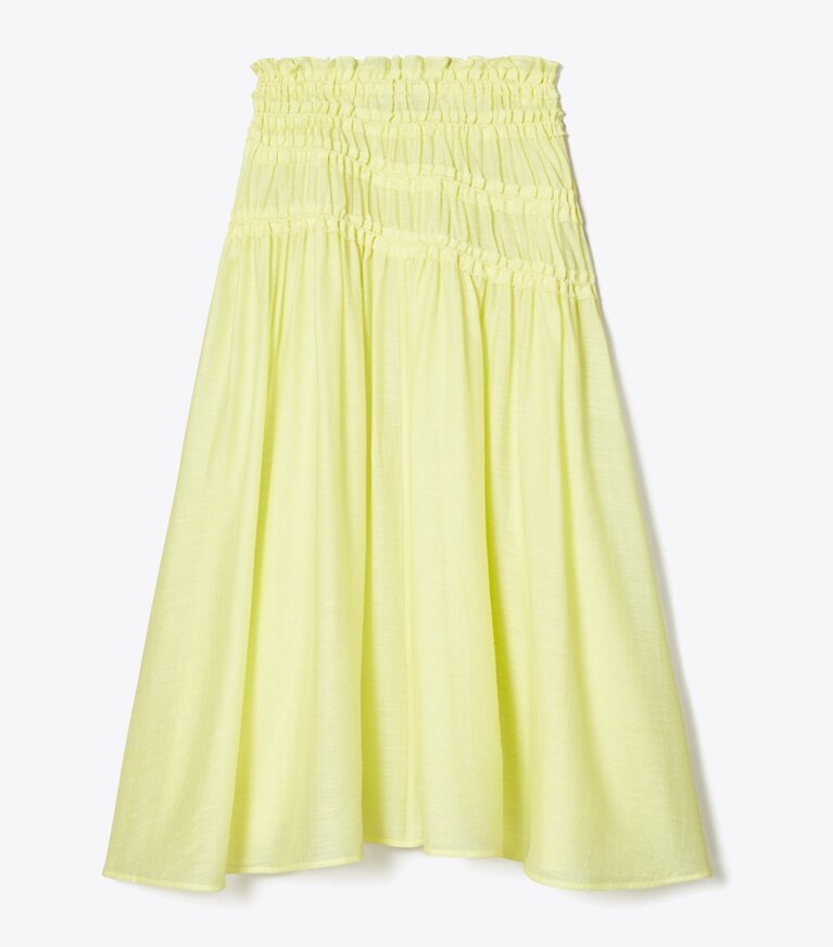 Tory Burch designer copricostume Gonna in viscosa con lavorazione a punto smock in Lumen front