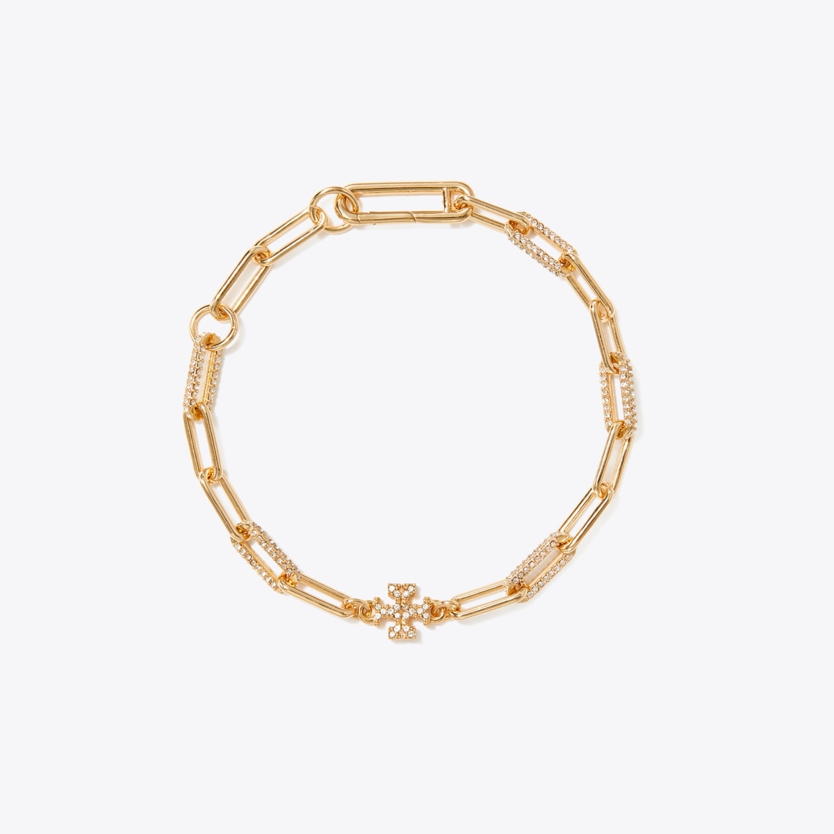 Tory Burch Roxanne Chain Delicate Bracelet 18k gold-plated brass new store w/tag $148