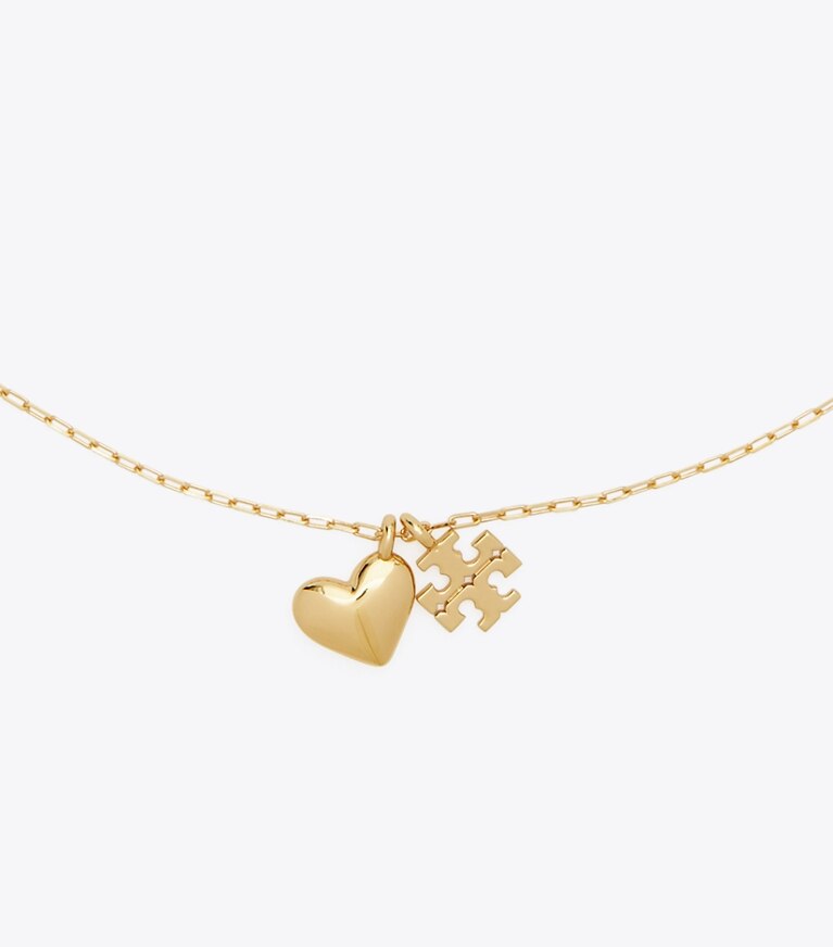 Tory Burch designer necklaces Good Luck Chain Pendant in Tory Gold front