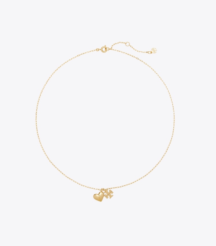 Tory Burch designer necklaces Good Luck Chain Pendant in Tory Gold front