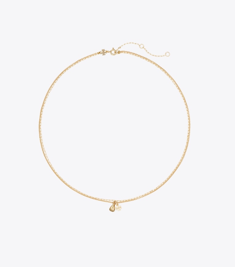 Tory Burch designer ネックレス グッドラック チェーン レイヤードネックレス in Tory Gold front