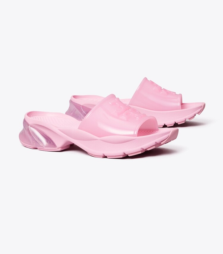 Tory Burch designer フラット グッドラック スライド in Petunia angle