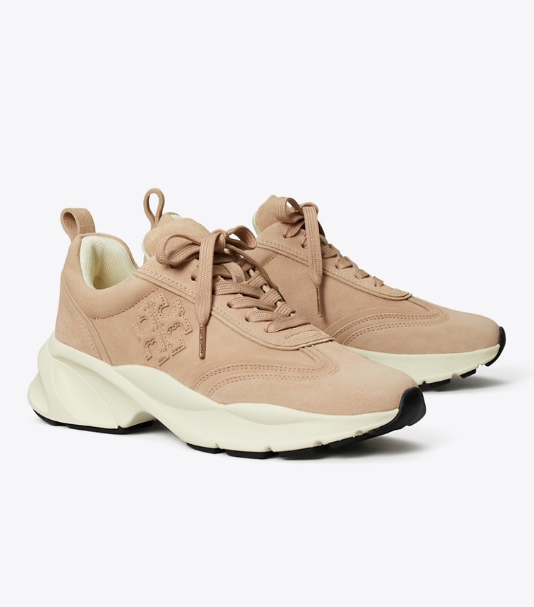 Tory Burch designer sneakers Good Luck Trainer in MALVA / MALVA / MALVA angle